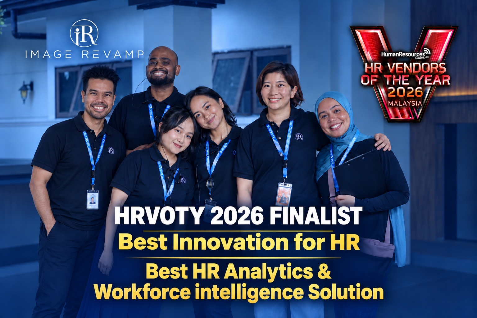 Image Revamp team with HRVOTY 2026 finalist recognition for Best Innovation for HR and Best HR Analytics & Workforce intelligence Solution